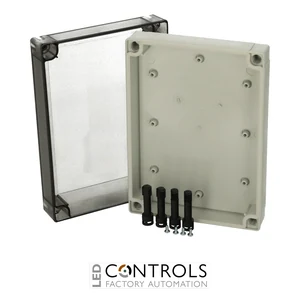 6012914 Fibox PC 150/50 LT Enclosure, Polycarbonate Low base, smoked transparent cover