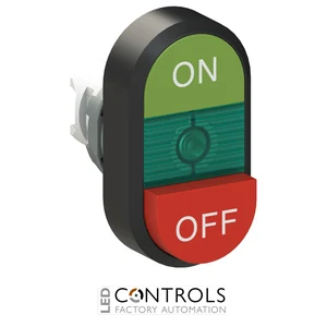 1SFA611143R1102 ABB MPD14-11G Illuminated Double Pushbutton ON/OFF with Green Indicator - image 3