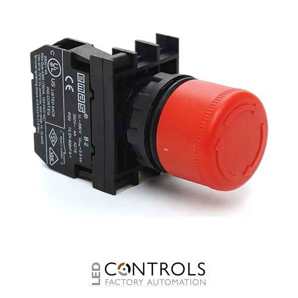 EMAS B200E30 EMAS B EMER. PUSH BUTTON 30 MM 1NC TURN TO RELEASE