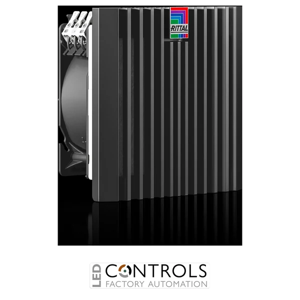 SK3238.718 Rittal SK Blue E+ Fan-And-Filter Unit, 63/72 MÂ³/H, 115 V, 1~, 50Â Hz/60Â Hz, WxHxD 148.5 X 148.5 X 82.5 mm, Ral 9005