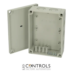 6016313 Fibox PCM 150/60 G Enclosure, Polycarbonate, metric knock-outs Grey cover