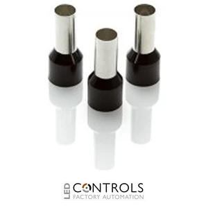 CEF25016F Partex FERRULE 25mm BLACK SINGLE (100)