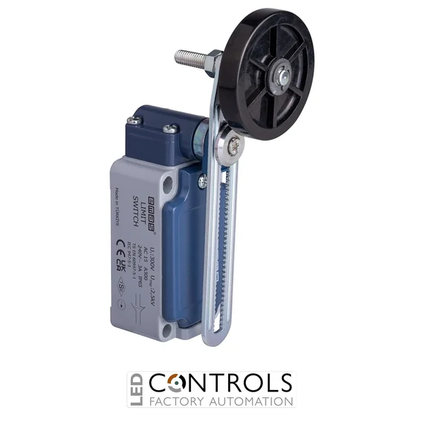 EMAS L52K13MEL123A EMAS L52 SERIES LIMIT SW SNAP ACTION 1NC+1NO RUBBER ROLLER ADJUSTABLE