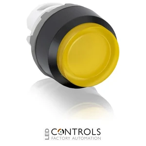 abb momentary yellow illuminated extended push button 22mm mp3-11y