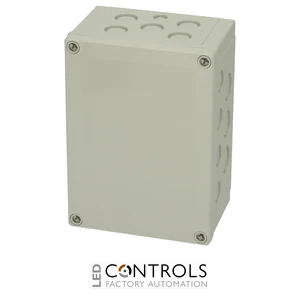 6016333 Fibox PCM 150/85 XG Enclosure, Polycarbonate, metric knock-outs Extra high base, grey cover