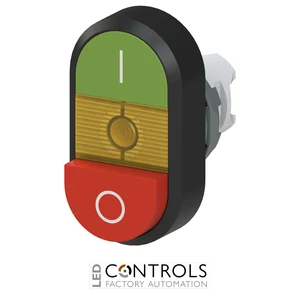 1SFA611142R1103 ABB MPD13-11Y Double Pushbutton I/O with Yellow Indicator - image 2