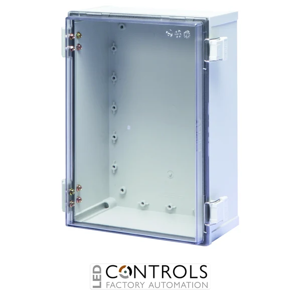 8113035 Fibox CAB PC 352515 T Cabinet, Polycarbonate, Smoked transparent door Latches on the long side