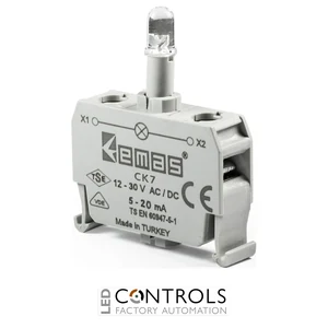 EMAS CK7 EMAS C SIGNAL BLOCK BLUE LED 12-30 V AC/DC FOR CONTROL BOXES - image 3