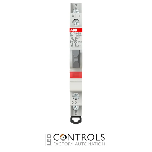2CCA703261R0001 ABB E217-16-01C48 Illuminated Pushbutton 1NC Red LED 16 A