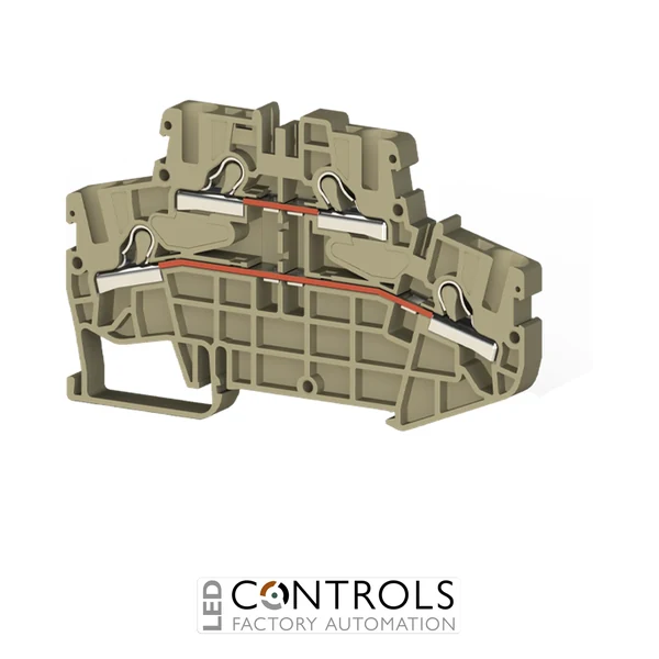 PFD4BEIGE IMO Push Fit Terminal (OLD TYPE) 4mm, 500V, 32A, Double Deck
