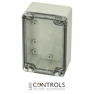 7022581 Fibox PCT 081206 Enclosure, Polycarbonate Clear transparent cover