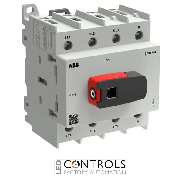 1SCA162559R1001 ABB OT63G2-4BSN2 OT Plus 4 Pole 63A Panel Mounted Switch Disconnector