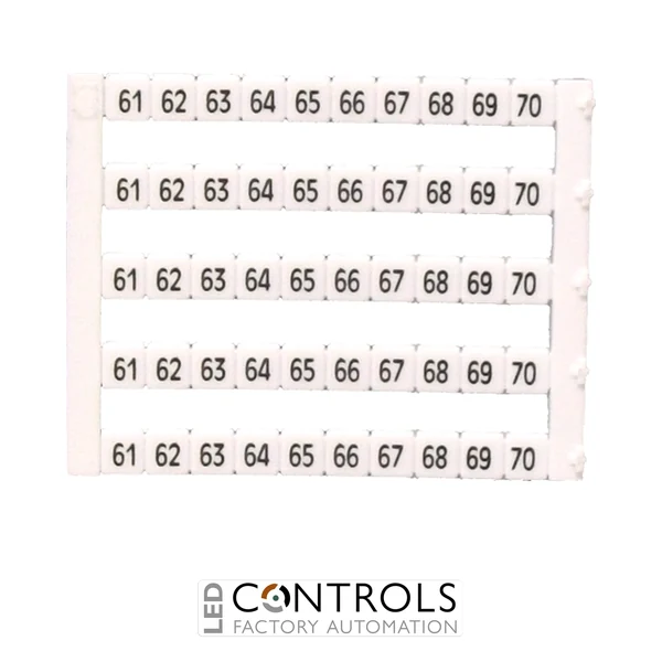 MT5-61-70 IMO Marker 5 x 5 mm White, Printed 61-70