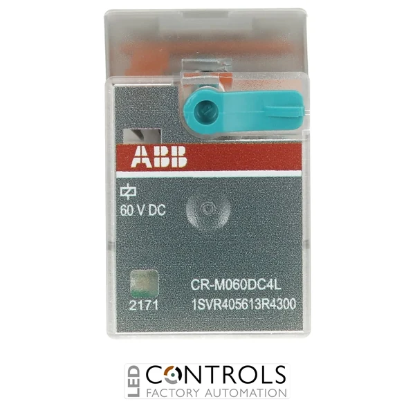 1SVR405613R4300 ABB CR-M060DC4L Pluggable Relay 4 C/O 60 V DC