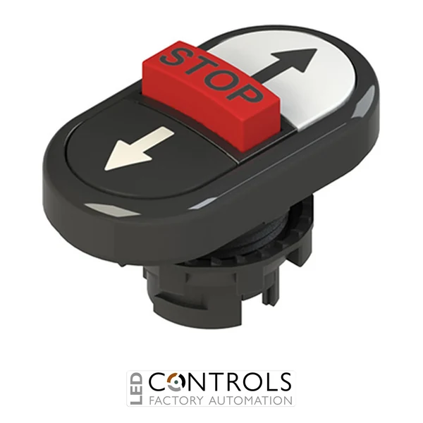 E2 1PTRS1AABE Pizzato Triple lower flush pushbutton, with marking