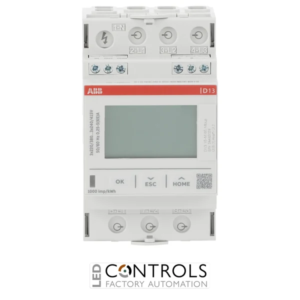 2CMA241845R1000 ABB D13 15-M 65 Three-Phase Direct-Connected 65 A MID Energy Meter with M-Bus