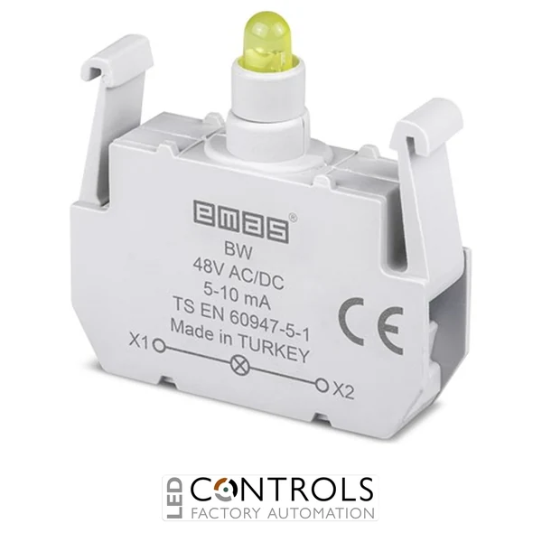 EMAS BW EMAS B CONTACT BLOCK WITH YELLOW LED 48 V DC/DC
