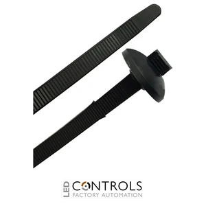 HFC370H-CHASSIS Partex Chassis Mount Ties, 370mm x 7.6mm, Black, pack 100