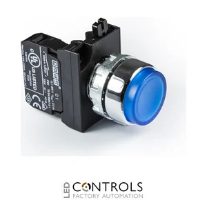 EMAS CM100HM EMAS CM EXTENDED PUSH BUTTON 1NO BLUE WITH NUT