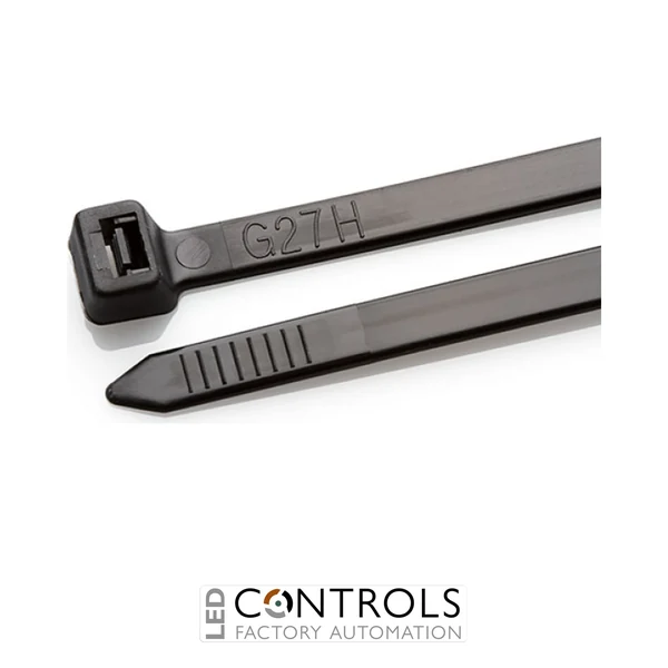 HFC300H-UVB Partex Ultra Violet Resistant Black Cable Ties, 300mm x 7.6mm, Black, pack 100