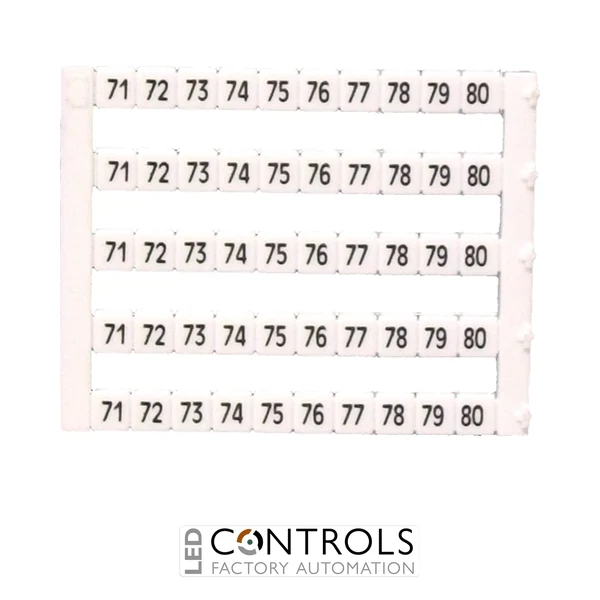 MT5-71-80 IMO Marker 5 x 5 mm White, Printed 71-80
