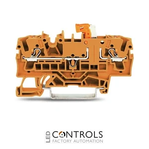 Wago 2202-1672 2.5mm Orange 2 Conductor Disconnect Terminal - Pack of 50