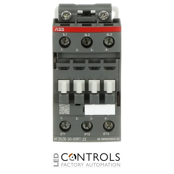 1SBL236060R2200 ABB AF26ZB-30-00RT-22 3 Pole 3NO Contactor 48-130V 50/60Hz DC Ring-Tongue Terminals