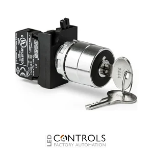 EMAS CM100AC20 EMAS C KEY OPERATED PUSH BUTTON WITH ADAPTER START 0-1 KEY WITHDRAWAL WITH NUT