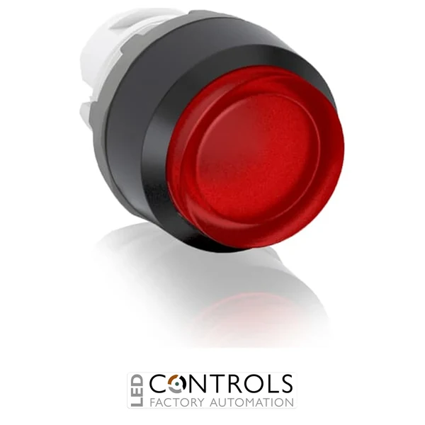 abb maintained red illuminated extended push button 22mm mp4-11r
