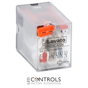 HR604CA024 - INDUSTRIAL RELAY 4C/O 5A 24VAC + LED
