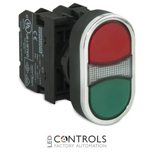 EMAS B102B20KY EMAS B FLUSH PUSH BUTTON BIG SIZE DBL 1 NO + 1NC RED-GREEN