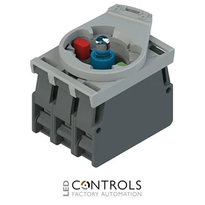 E2 AC-XXBC0052 Pizzato Complete unit with blue LED holder, contact block 1NC+1NO and fixing adapter