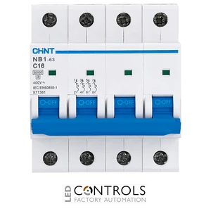 Chint NB1-63D4P25 MCB - 4P - D Curve - 25A - 6kA - image 2