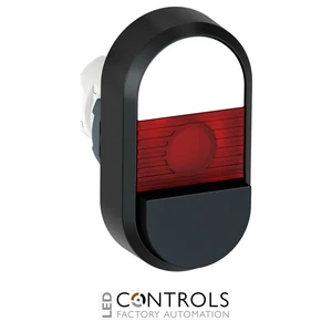 1SFA611145R1101 ABB MPD16-11R Double Pushbutton White Black with Red Indicator