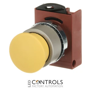 1SFA184033R9003 ABB P9MEM3GN Yellow 28 mm Momentary Mushroom Pushbutton - image 3