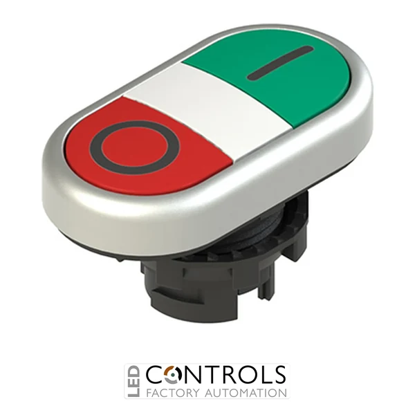 E2 1PDRL9AAAD Pizzato Double lower flush pushbutton, with marking