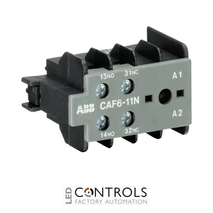 GJL1201330R0004 ABB CAF6-11N Auxiliary Contact Block 1NO 1NC Front Mount
