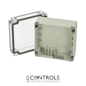 7022661 Fibox PCT 121207 Enclosure, Polycarbonate Clear transparent cover