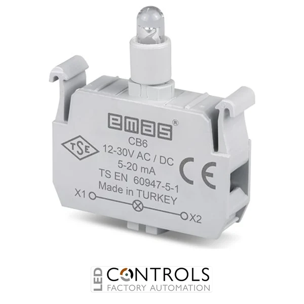 EMAS CB6 EMAS C SIGNAL BLOCK RED LED 12-30 V AC/DC