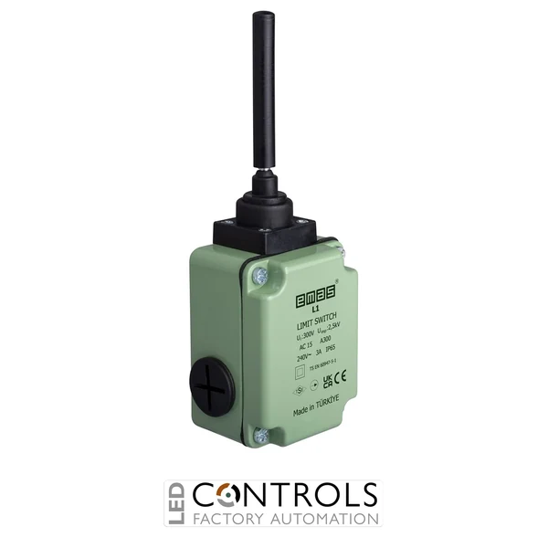 EMAS L1K13ROP101 EMAS L1 SERIES LIMIT SW. SNP ACT. 1NC+1NO PL. RIGID ROD