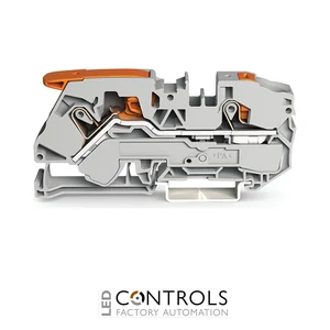 2116-5201 Wago 2-conductor through terminal block;with lever and push-button;16 mm²;gray