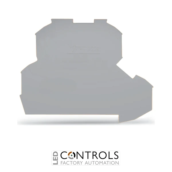 2002-2291 Wago End and intermediate plate;0.8 mm thick;gray