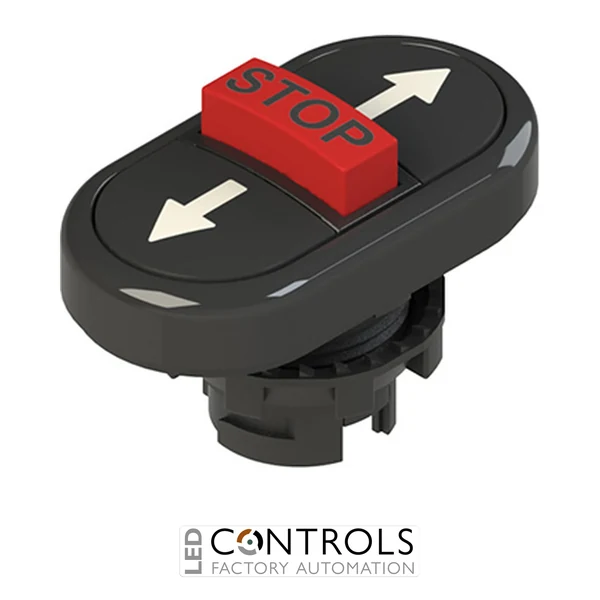 E2 1PTRS1AABF Pizzato Triple lower flush pushbutton, with marking