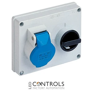 SQ1664C Ilme Switched socket 16 amp 415v 4 pole IP44 (wall mounted)
