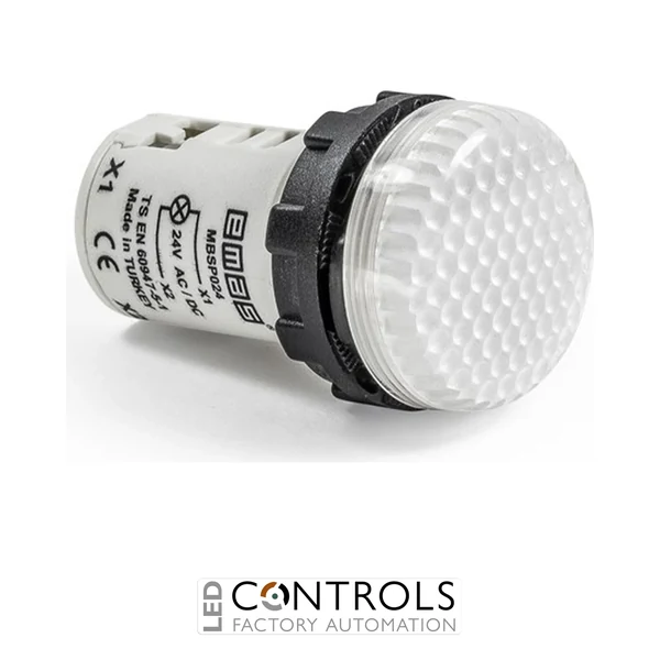EMAS MBSP024B EMAS MONOBLOCK SIGNAL LAMP 24V CELLULAR GLASS WHITE