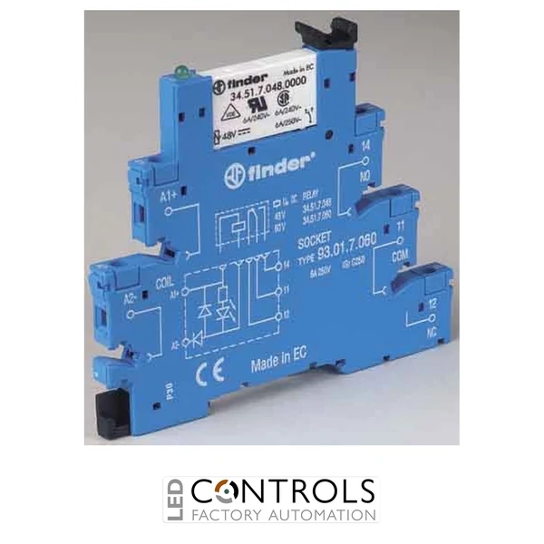 38.51.0.012.0060 Finder Modular Relay (EMR) 1pole 6A DC 12V