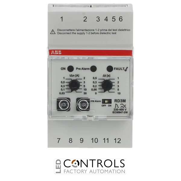 2CSJ202001R0002 ABB RD3M Residual Current Relay 230-400V AC