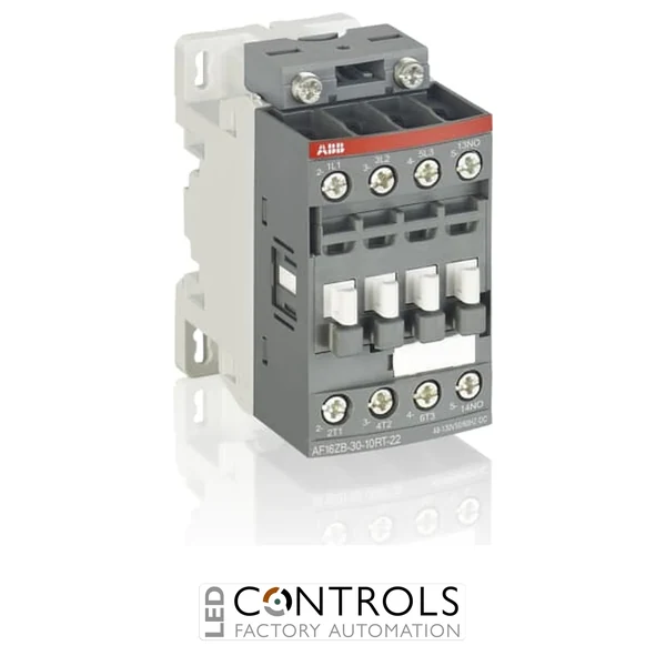 1SBL136060R2101 ABB AF09ZB-30-01RT-21 3 Pole 3NO 1NC Auxiliary Contact Contactor 24-60V 50/60Hz 20-60VDC Ring-Tongue Terminals