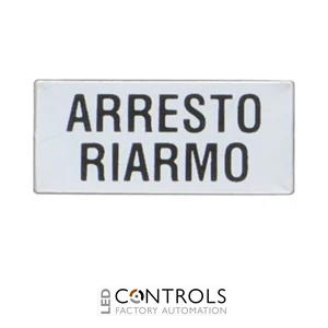 8LM2TAI214 - """ETICHETTA """"ARRESTO RIARMO"""""""