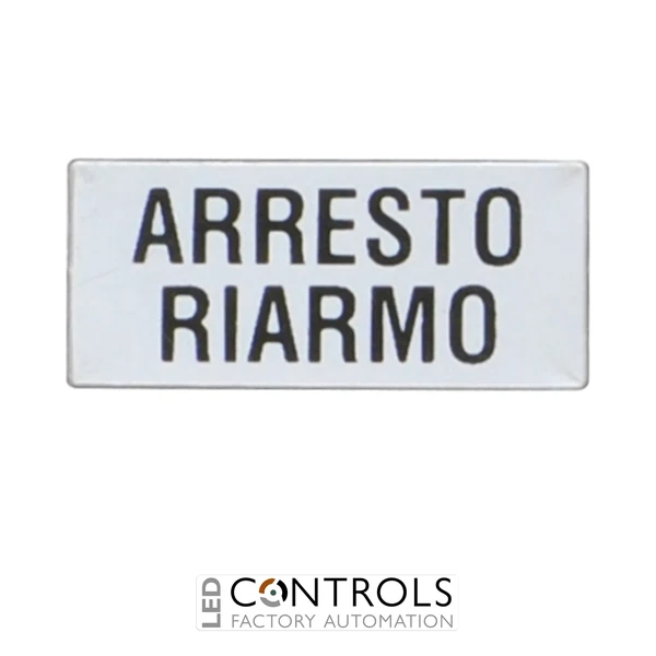 8LM2TAI214 - """ETICHETTA """"ARRESTO RIARMO"""""""